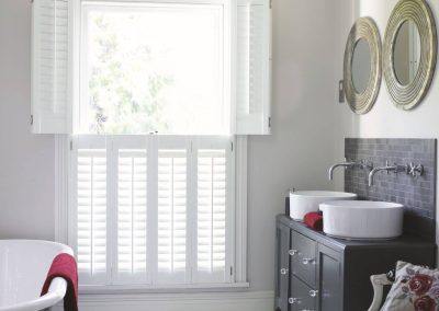 Bathroom shutters, waterproof shutters for windows North East. Interior window shutters supplied and fitted in Newcastle upon Tyne and across the North East by Signature Window Shutters.