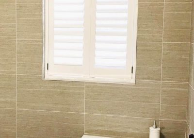 Waterproof bathroom shutters supplied and fitted in Newcastle upon Tyne and across the North East by Signature Window Shutters.