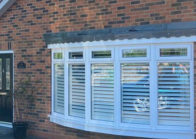 Shutters for bay windows in Blaydon. Interior shutters supplied and fitted in Newcastle upon Tyne and across the North East by Signature Window Shutters.