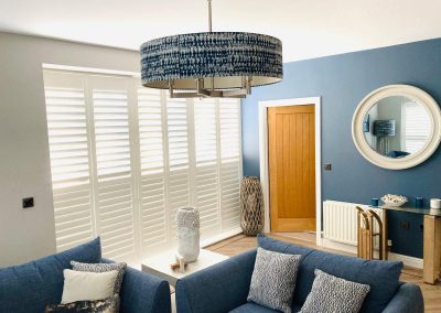 Plantation shutters for patio doors. Supplied and fitted in Newcastle upon Tyne and across the North East by Signature Window Shutters.
