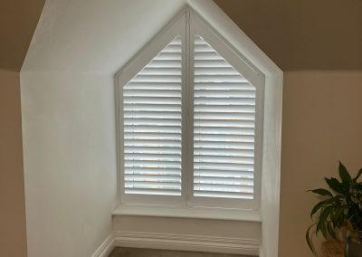 Shaped window shutters supplied and fitted in Newcastle upon Tyne and across the North East by Signature Window Shutters.