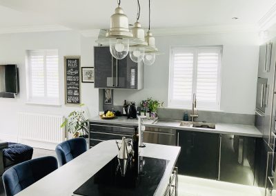 Plantation shutters for kitchen windows supplied and fitted in Newcastle upon Tyne and across the North East by Signature Window Shutters