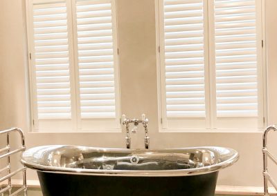 Waterproof shutters for bathroom windows supplied and fitted by Signature Window Shutters across the North East and Newcastle