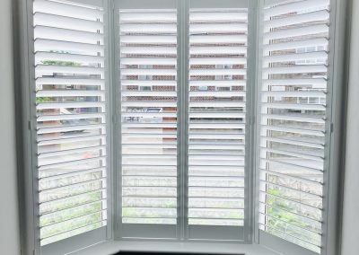 Bay window plantation shutters supplied and fitted in Newcastle upon Tyne and across the North East by Signature Window Shutters