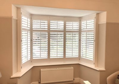 Bay window plantation shutters supplied and fitted in Newcastle upon Tyne and across the North East by Signature Window Shutters