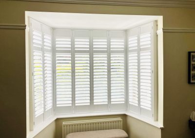 Bay window plantation shutters supplied and fitted in Newcastle upon Tyne and across the North East by Signature Window Shutters