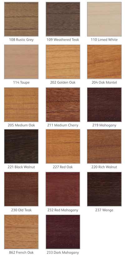 Window Shutter Colours, stained wood finishes for interior window shutters supplied and fitted by Signature Window Shutters, Newcastle upon Tyne