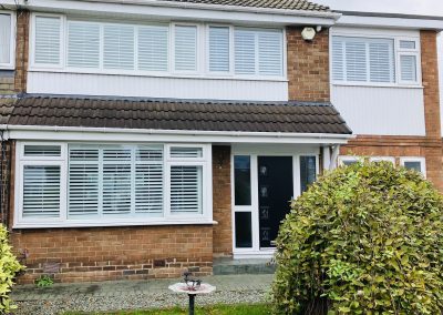 Plantation wooden shutters for windows, supplied and fitted by Signature Window Shutters across Newcastle upon Tyne and North East England