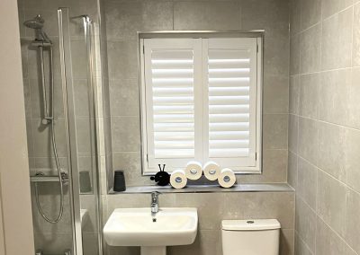 Plantation shutters for bathrooms supplied and fitted by Signature Window Shutters in Newcastle, Northumberland and across North East England