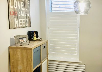 Plantation window shutters fitted in Low Fell, Gateshead. Pure white hardwood shutter blinds fitted by Signature Window Shutters
