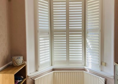Victorian Bay window shutter blinds, supplied and fitted by Signature Window Shutters Newcastle upon Tyne