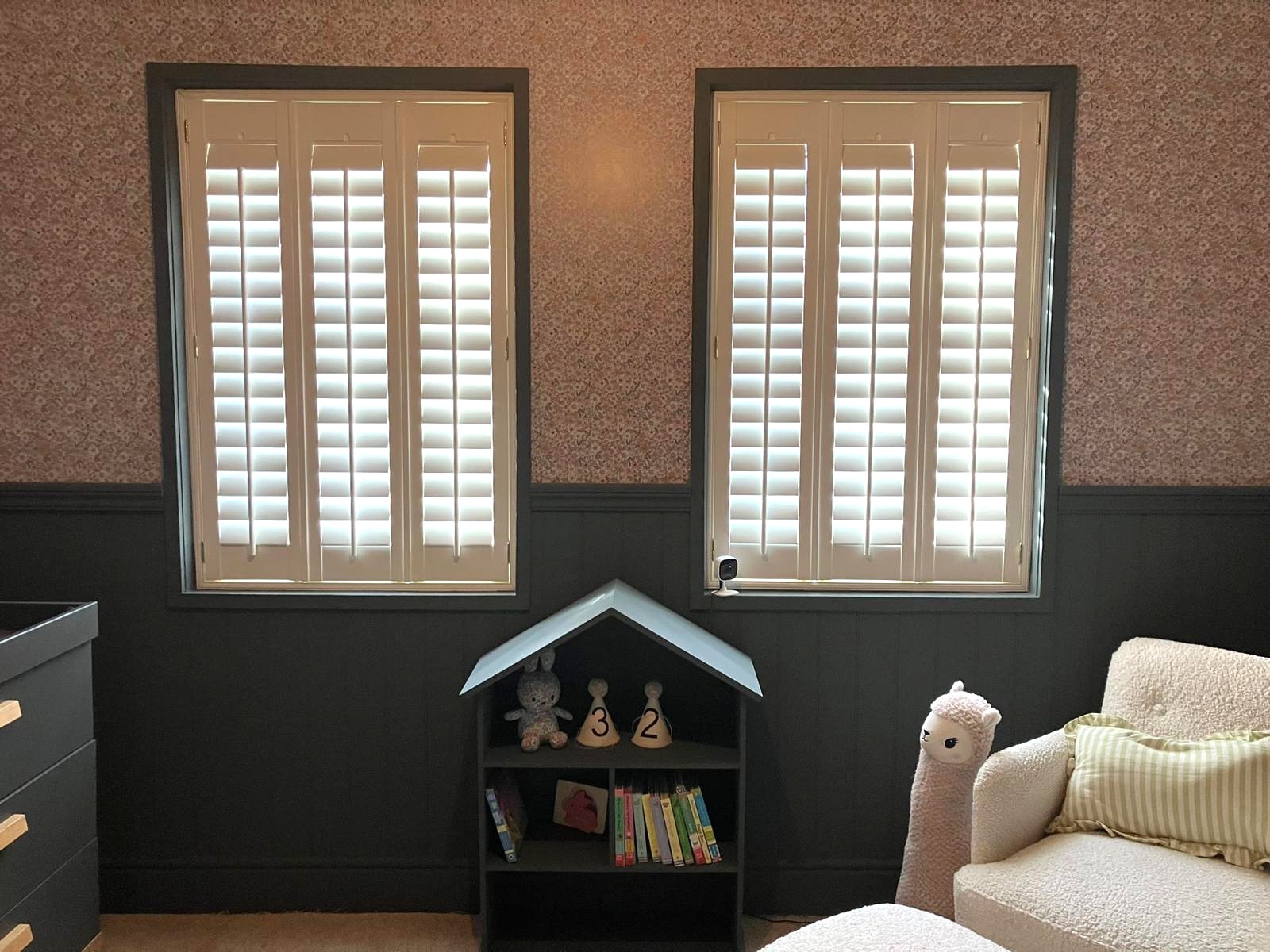 Plantation shutters for bay windows. Supplied and installed by Signature Window Shutters in Newcastle upon Tyne, Northumberland & Gateshead