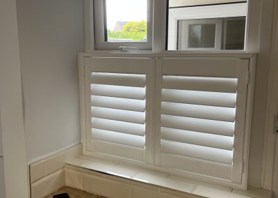 Cafe style half way shutters for windows in Newcastle upon Tyne