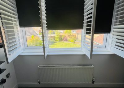 Blackout shutters - wooden window shutters with blackout blinds Newcastle